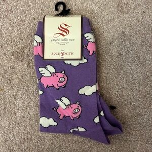 Cute Socksmith When Pigs Fly Pig Socks